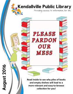 August - Kendallville Public Library