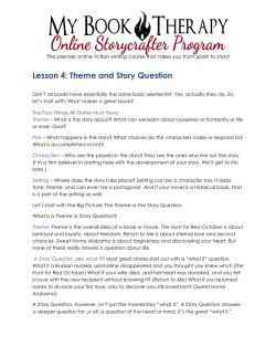 Lesson 4: Theme and Story Question