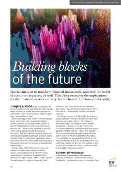 Building blocks of the future