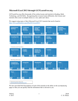 Microsoft Excel 2013 through GCFLearnFree.org
