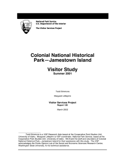 Colonial National Historical Park&mdash;Jamestown Island Visitor