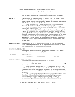 THE NORTHERN AND PACIFIC JUNCTION RAILWAY COMPANY