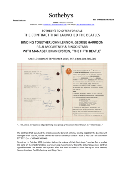 THE CONTRACT THAT LAUNCHED THE BEATLES