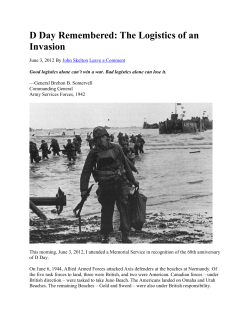 D Day Remembered: The Logistics of an Invasion