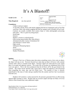 It`s A Blastoff! - Texas Space Grant Consortium