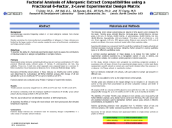 Factorial Analysis of Allergenic Extract Compatibilities using a
