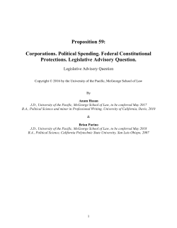 Proposition 59: Corporations. Political Spending. Federal
