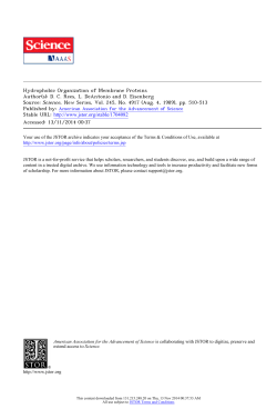 Hydrophobic Organization of Membrane Proteins