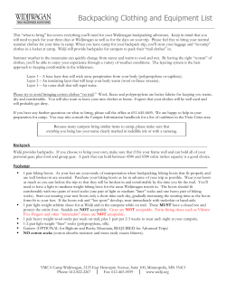 Backpacking - YMCA Twin Cities