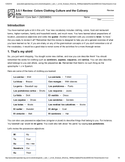 Introduction 1. That`s my shirt!