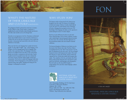 Fon - National African Language Resource Center