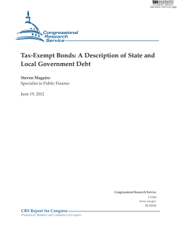 Tax-Exempt Bonds: A Description of State and Local Government Debt