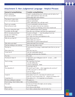 Attachment 5: Non-Judgmental Language - Helpful Phrases