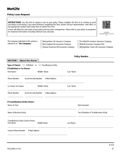 Policy Loan Request Policy Number