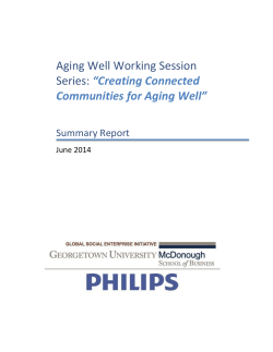 Creating Connected Communities for Aging Well