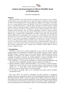 Analysis and measurement of software flexibility based