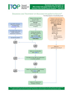 DIAGNOSIS AND TREATMENT OF HELICOBACTER pylori IN