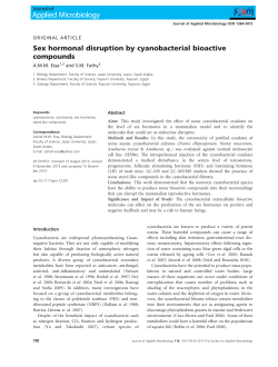 Sex hormonal disruption by cyanobacterial bioactive compounds