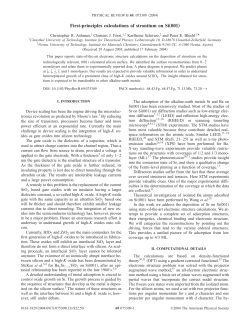 First-principles calculations of strontium on Si&bdquo;001&hellip;