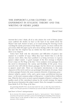 The Emperor`s Later Clothes&mdash;An Experiment in Stylistic Theory and