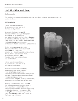 Unit 8 - Nice and Lean