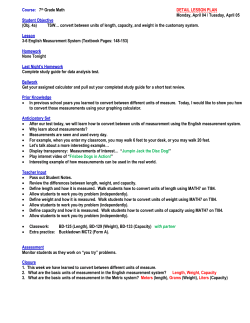 Course: 7th Grade Math DETAIL LESSON PLAN Monday, April 04
