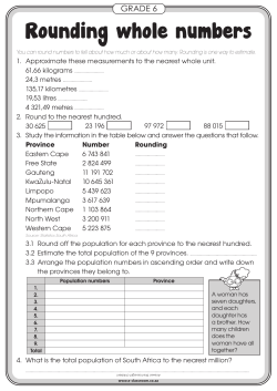 Rounding whole numbers - E