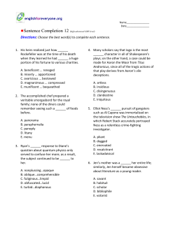 Sentence Completion 12