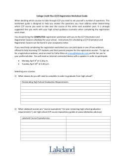 CCP Registration Worksheet Guide