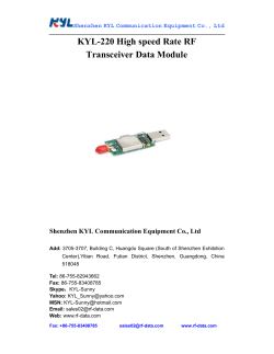 KYL-220 High speed Rate RF Transceiver Data Module