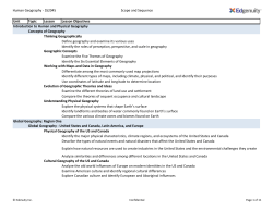 Human Geography - SS2045 Scope and Sequence Unit Topic