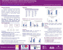 Interactions of emoticon valence and text processing