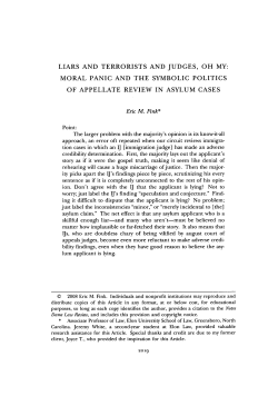 LIARS AND TERRORISTS AND JUDGES, OH MY