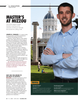 MASTER`S AT MIZZOU - Truman School of Public Affairs