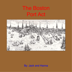 The Boston Port Act