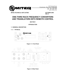 one-third rack frequency converters and translators with