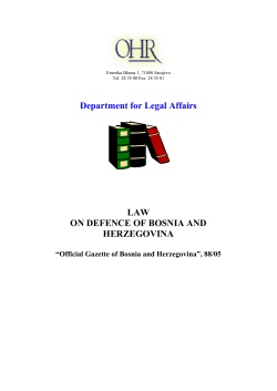 Law on Defence of Bosnia and Herzegovina