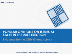 Ghana 2016 pre-election survey findings