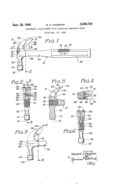 Carpenter`s claw hammer with vibration dampening means