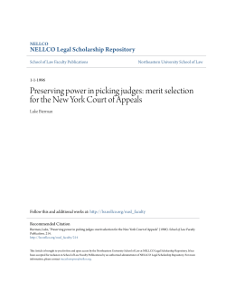 merit selection for the New York Court of Appeals