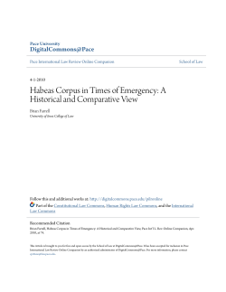 Habeas Corpus in Times of Emergency: A Historical and