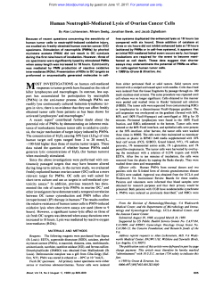 Human Neutrophil-Mediated Lysis of Ovarian
