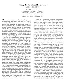 "Facing the Paradox of Deterrence" ()