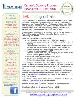 June 2016 - MUSC Health