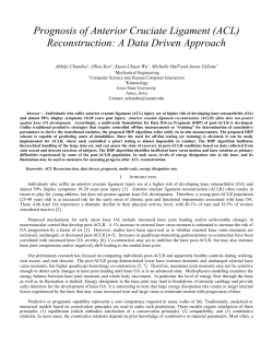 Prognosis of Anterior Cruciate Ligament (ACL) Reconstruction: A