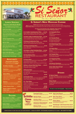 Little Ones - Si Señor Restaurant