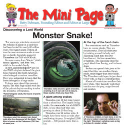 Monster Snake! - Newspapers in Education