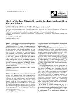 Kinetics of di-n-Butyl Phthalate Degradation by a Bacterium Isolated