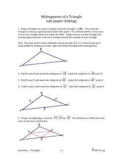Midsegments of a Triangle Lab (paper