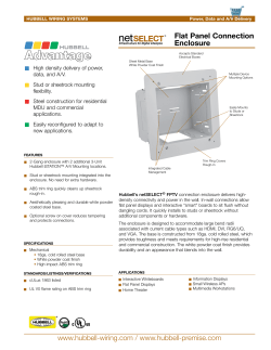 Flat Panel Connection Enclosure - Hubbell Wiring Device